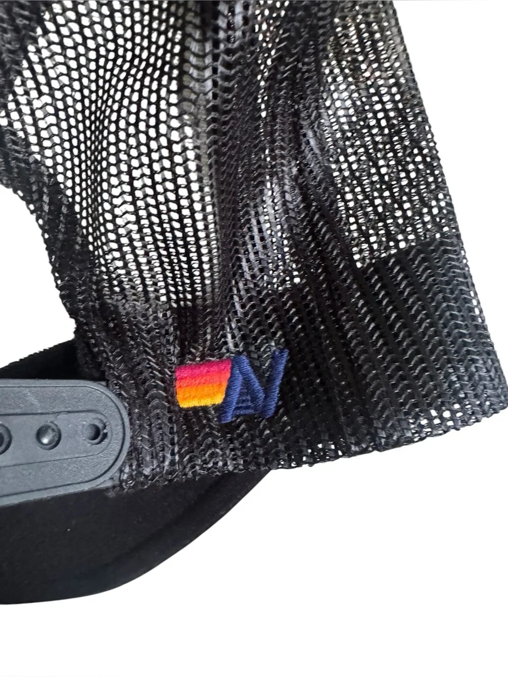 Aviator Nation Smiley Vintage Trucker Hat in black NWOT